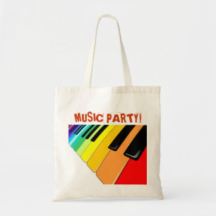 Färger för tangentbordmusikparty tygkasse