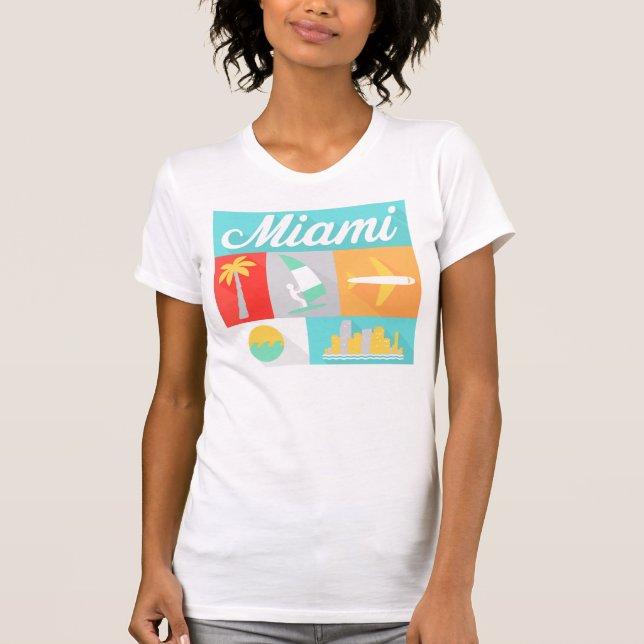 färger för tshirt för miami amerikanstad olika t shirt (Framsida)