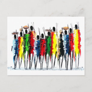 Färger i Afrika Vykort