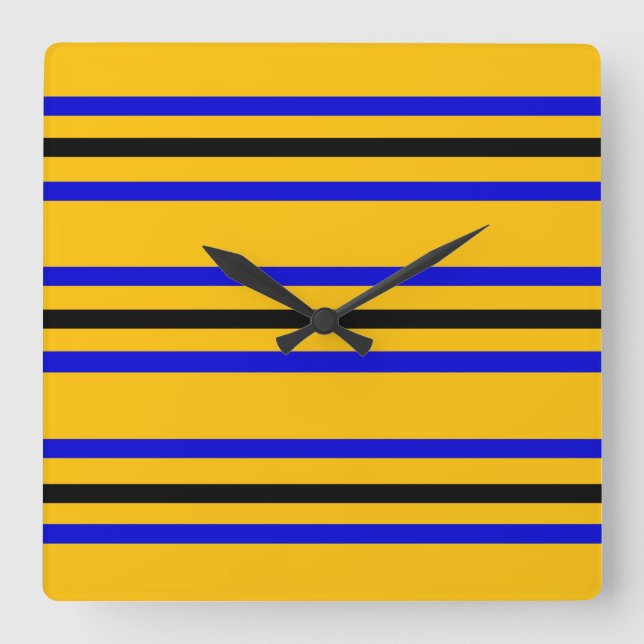 Färger i Barbados-Flagga Fyrkantig Klocka (Framsida)