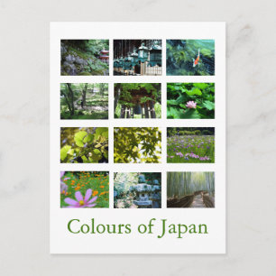 Färger i Japan (grönt) Vykort