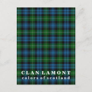 Färger i Skottland Klan Lamont Tartan Vykort