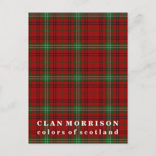 Färger i Skottlands Klan Morrison Tartan Vykort