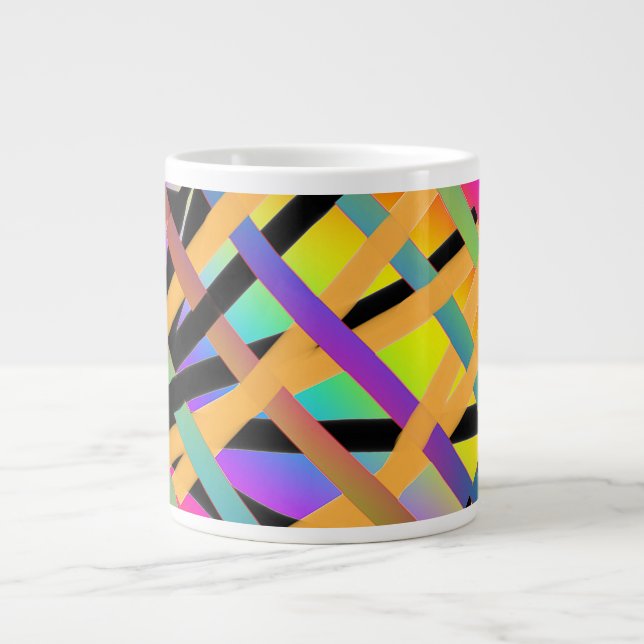 Färger invävda jumbo mugg (Framsidan)