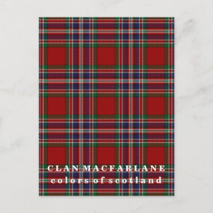 Färger of Scotland Klan MacFarlane Tartan Vykort