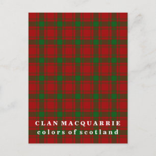 Färger of Scotland Klan MacQuarrie Tartan Vykort