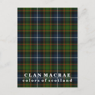 Färger of Scotland Klan MacRae Tartan Vykort