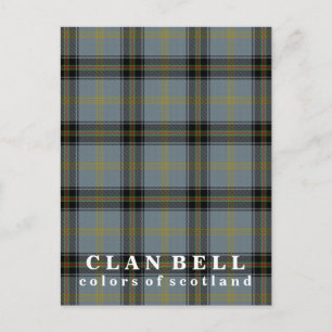 Färger Scotland Klan Bell Tartan Vykort