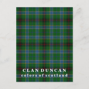 Färger Scotland Klan Duncan Tartan Vykort