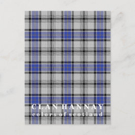 Färger Scotland Klan Hannay Tartan Vykort
