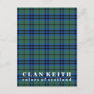 Färger Scotland Klan Keith Tartan Vykort