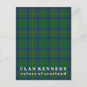 Färger Scotland Klan Kennedy Tartan Vykort