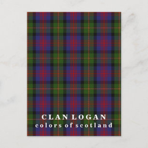 Färger Scotland Klan Logan Tartan Vykort