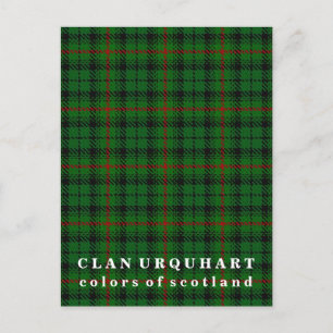 Färger Scotland Klan Urquhart Tartan Vykort