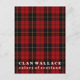 Färger Scotland Klan Wallace Tartan Vykort