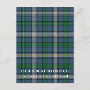 Färger Skottlands Klan MacDowell Tartan Vykort