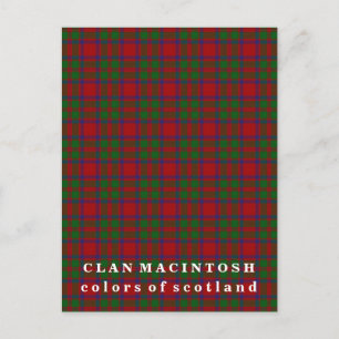 Färger Skottlands Klan MacIntosh Tartan Vykort