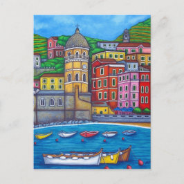 Färger till Vernazza, budkort för Cinque Terre Vykort