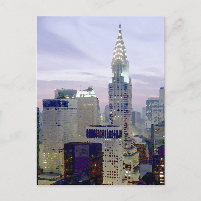 Färgereffekt för popup-konst i New York Vykort (Framsida)