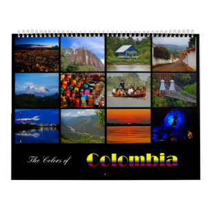 Färgerna av den Colombia kalendern 2013 Kalender