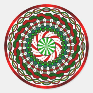 Färgerna av julklapp runt klistermärke