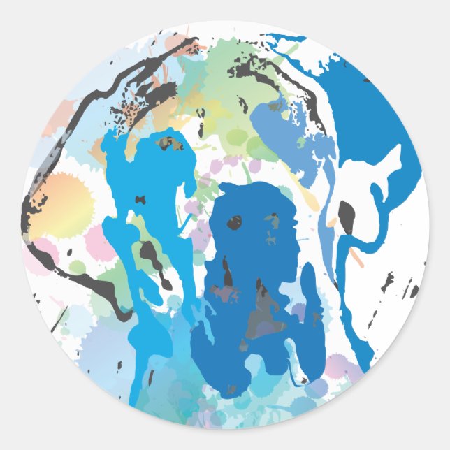 Färgerna Dane Runt Klistermärke (Framsida)