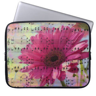Färgerna Gerbera-blommor i cute-trendig, giftigt Laptop Fodral