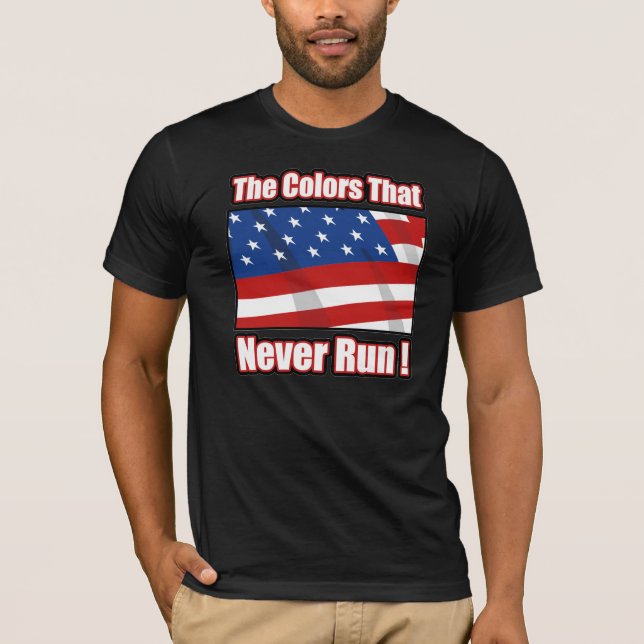 Färgerna som kör aldrig t-skjortan t-shirt (Framsida)