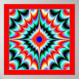 Färgexplosionillusion Poster