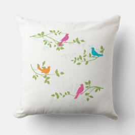 Färgfåglar Anpassningsbar Bakgrund Dekorativ kudde