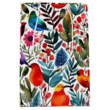 Färgfåglar av blommigt