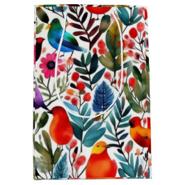 Färgfåglar av blommigt