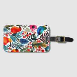 Färgfåglar av blommigt bagagebricka