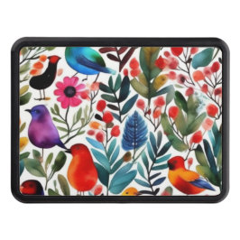 Färgfåglar av blommigt dragkroksskydd