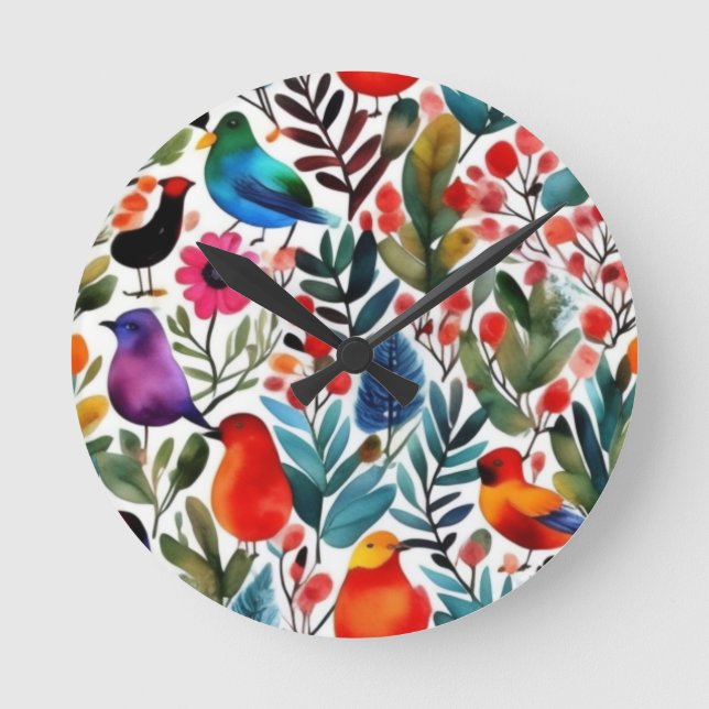 Färgfåglar av blommigt rund klocka (Framsida)