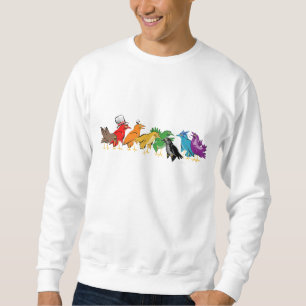Färgfåglar av en ludd sweatshirt