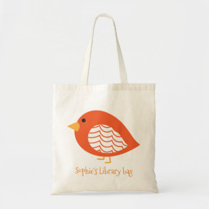 Färgfåglar barn bibliotek Tote Bag Tygkasse