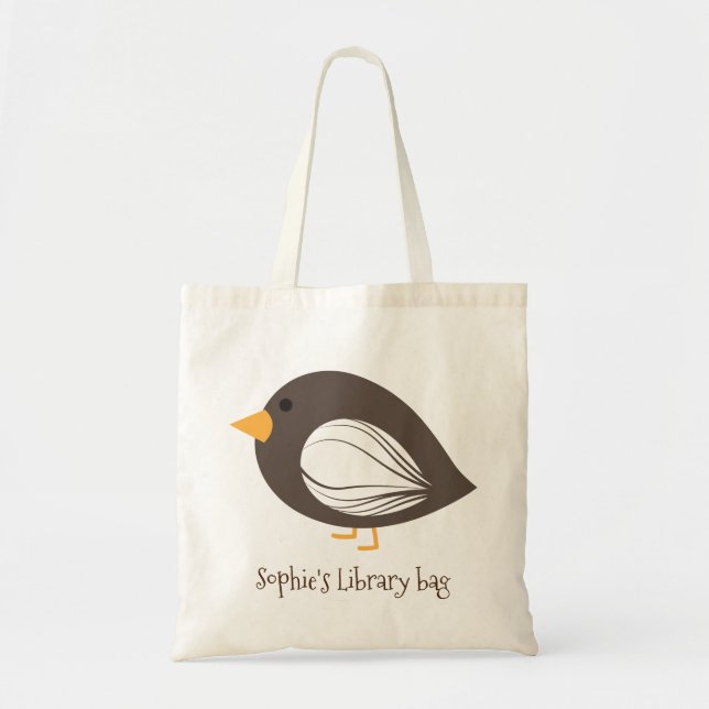 Färgfåglar barn bibliotek Tote Bag Tygkasse (Framsidan)