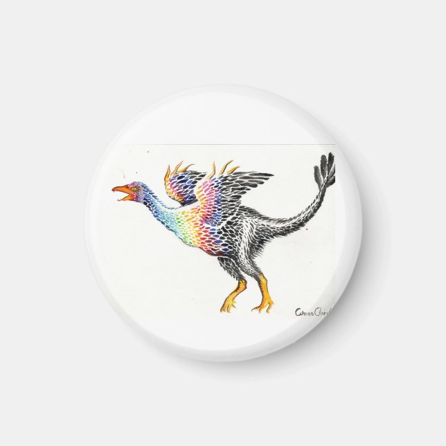 Färgfåglar, dinosaurer magnet (Framsidan)