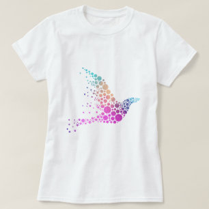 Färgfåglar i Abstrakt under flygning T Shirt