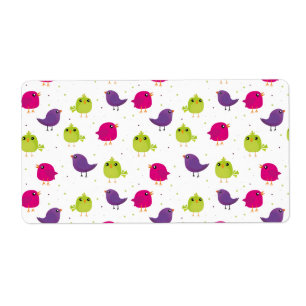 Färgfåglar i rött fraktsedel