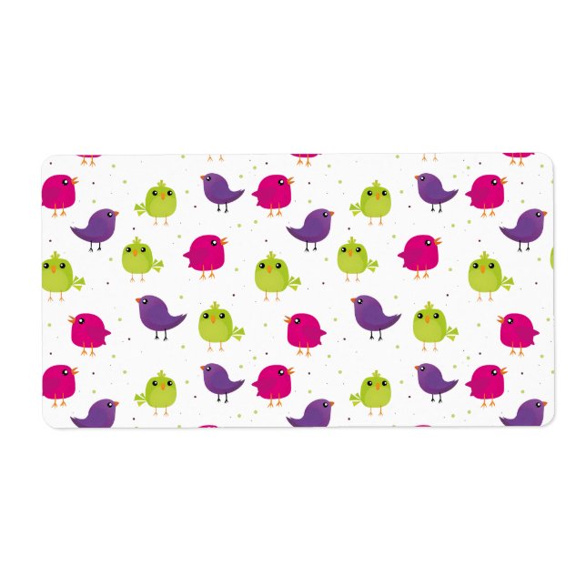 Färgfåglar i rött fraktsedel (Framsidan)