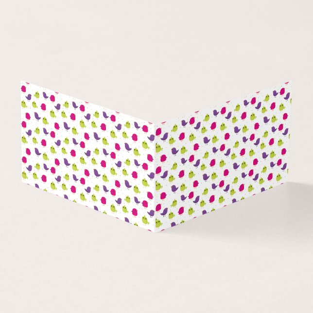 Färgfåglar i rött kort (Utsida)