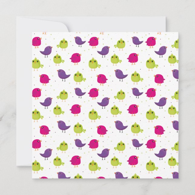 Färgfåglar i rött meddelande (Framsida)