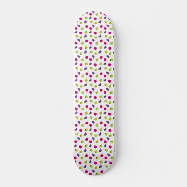 Färgfåglar i rött mini skateboard bräda 18,5 cm (Framsida)