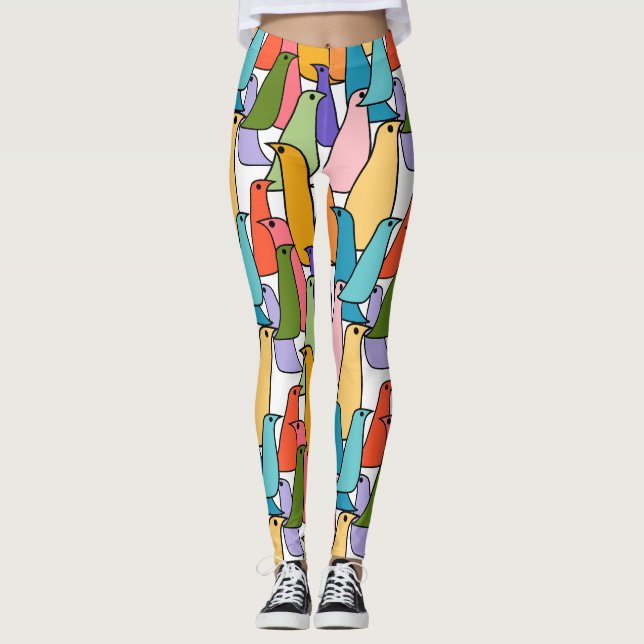 Färgfåglar Leggings (Framsida)