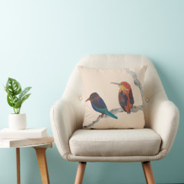 Färgfåglar på Dekorativ kudde