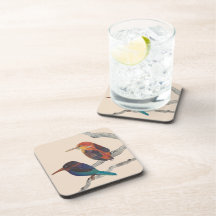 Färgfåglar på sex Underlägg