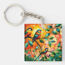 Färgfåglar på sommartid i Grenar