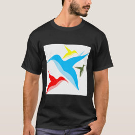 Färgfåglar på t shirt